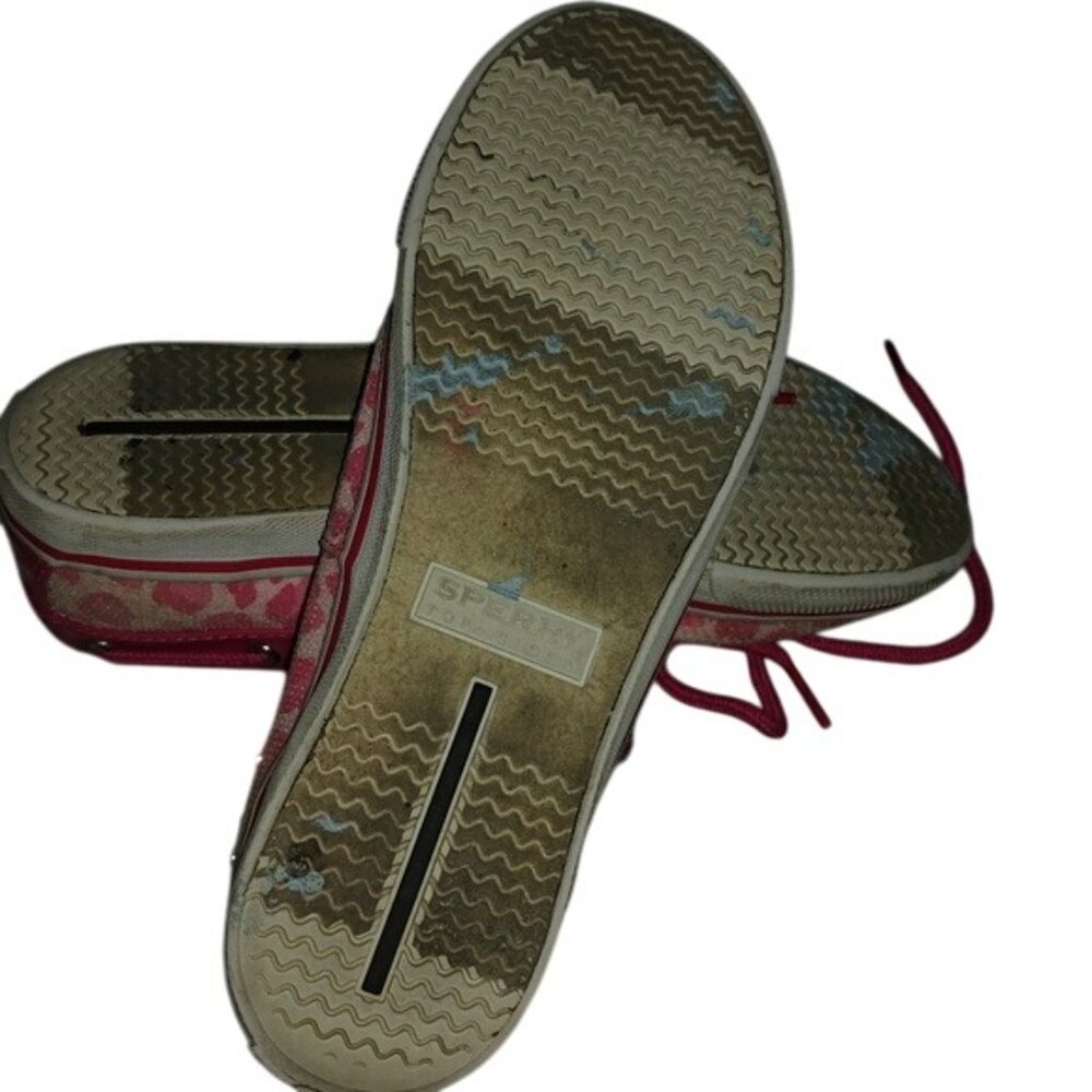Sperry Top-Sider Women's Size 7 Biscayne Pink Leopard Sequin Boat Shoes Slip-On - Picture 8 of 8